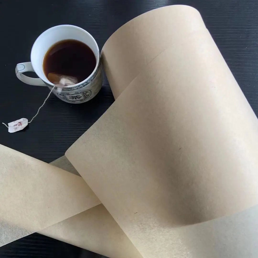 Factory Supply Natural Color Unbleached Disposable Heat Seal Tea Bag Filter Paper in Roll