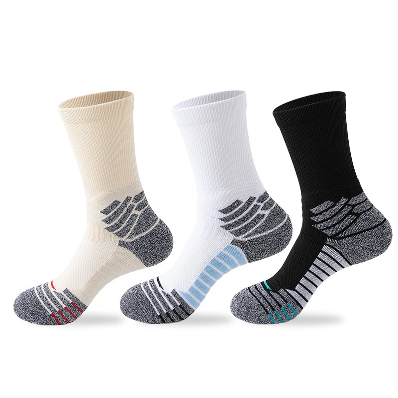 Comprehensive level practical sports towel bottom antislip training crew elite socks basketball