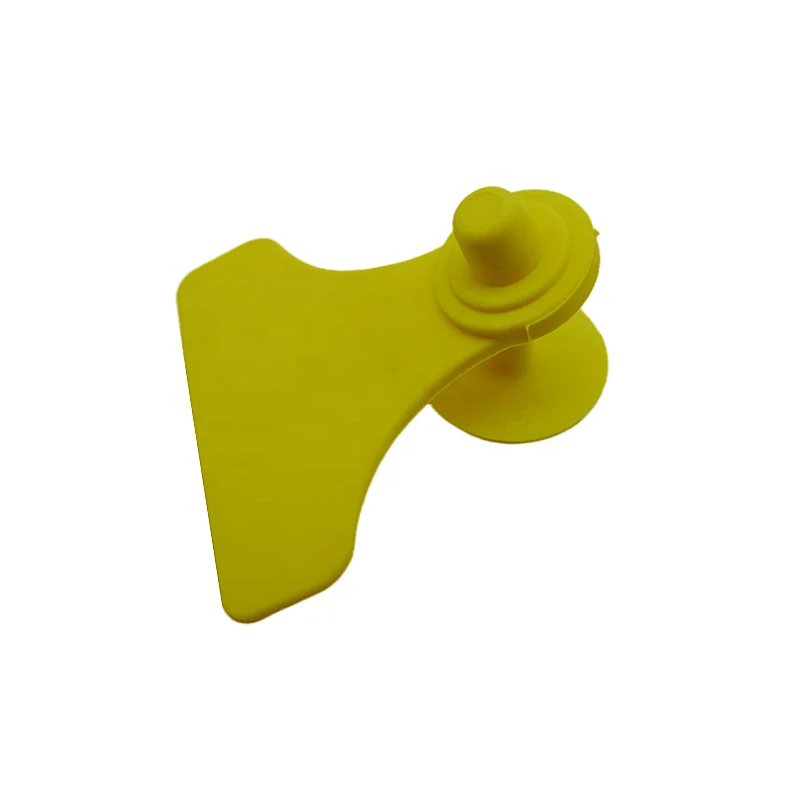 TPU Livestock Goats Ear Tags Animal Identification Ear Tags for Pigs Sheep Goat Pig Farming Equipment Yellow 58x60 mm Female Tag