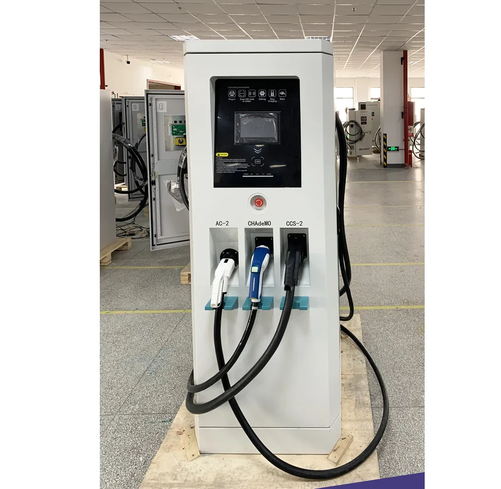  Level 3 dc ev fast charger with ccs & chademo connector for electric