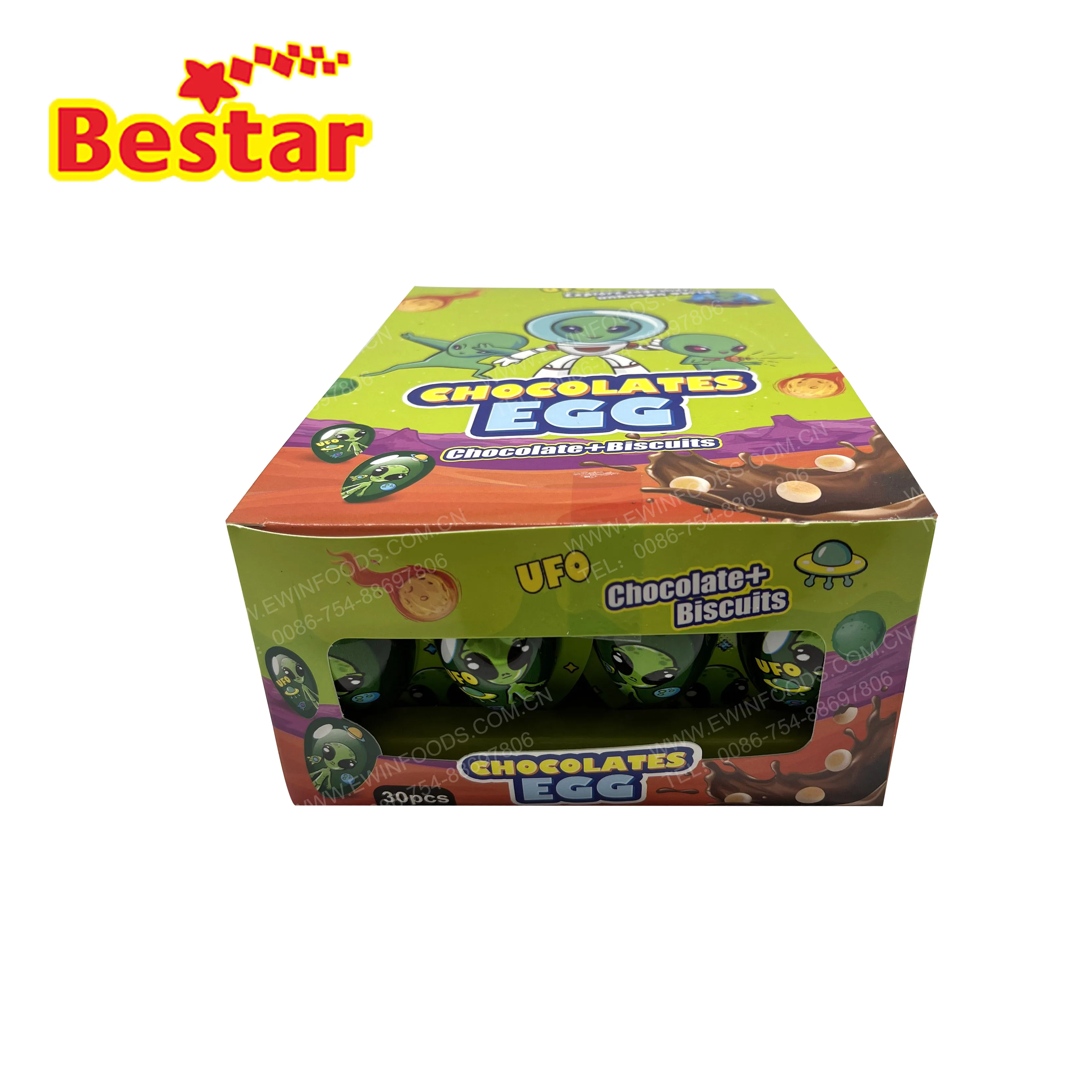 New alien Chocolate Egg Heart Shape Choco Biscuit Egg 2 in 1 Chocolate With Biscuit Ball