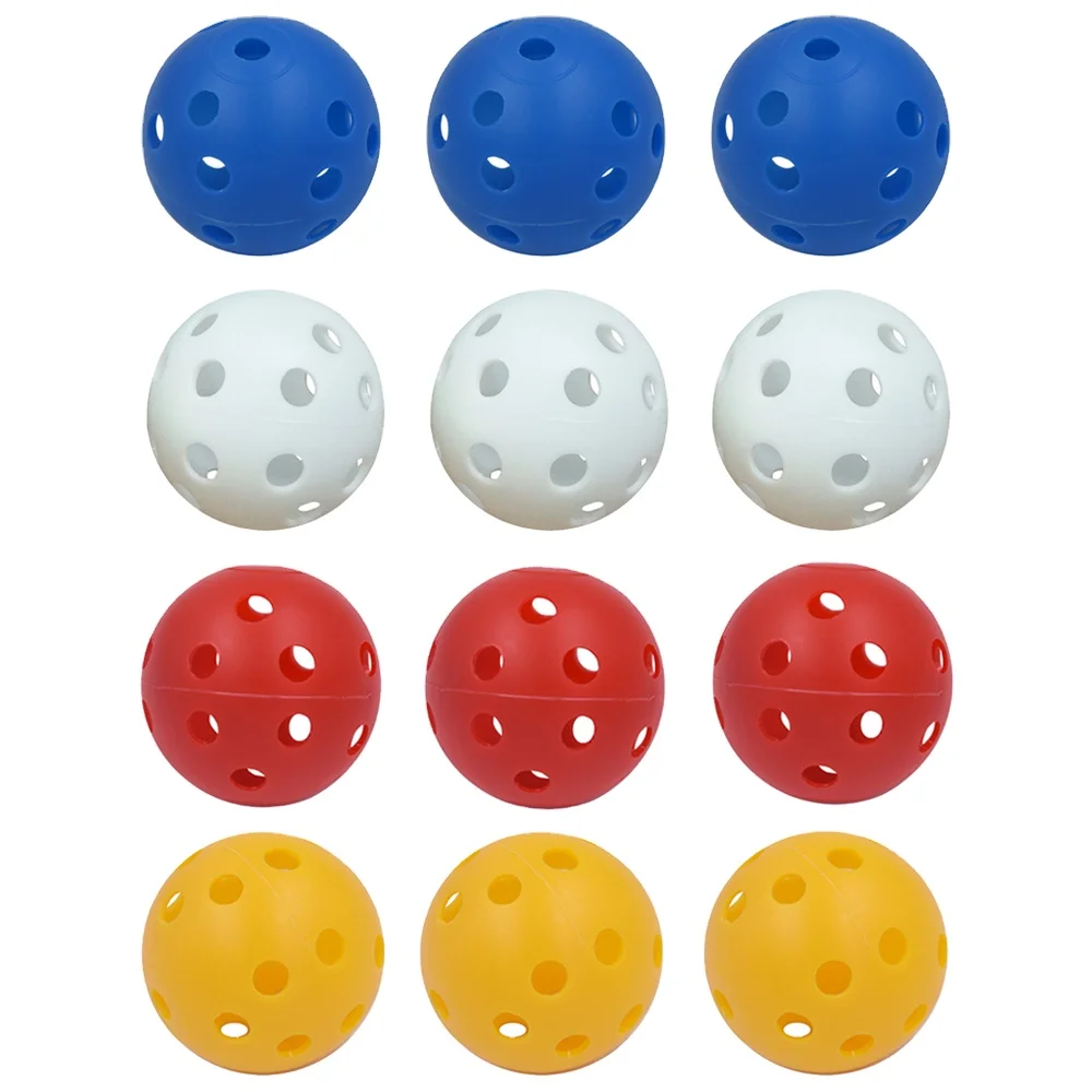 Durable  outdoor professional game  pickleball balls 40 holes plastic logo color custom pickleball balls