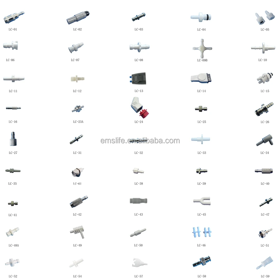 Nibp Cuff Air Hose Connector Blood Pressure Cuff Connector Male/Female Bayonet Connector