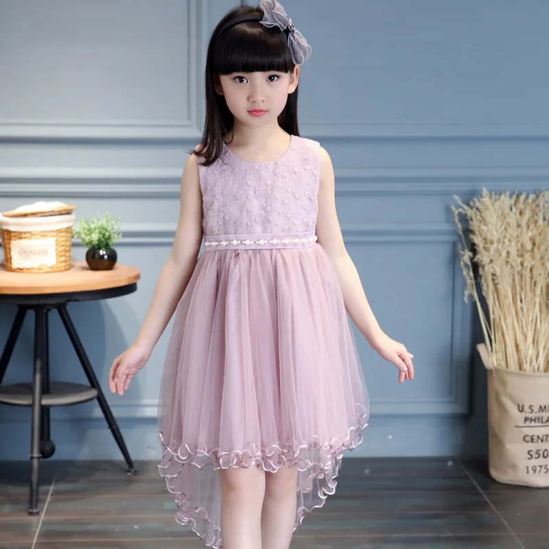Pink Color Beautiful Fashion Kids Clothing Dress Kids Designer Kid Girl 5 Years Dress For Children