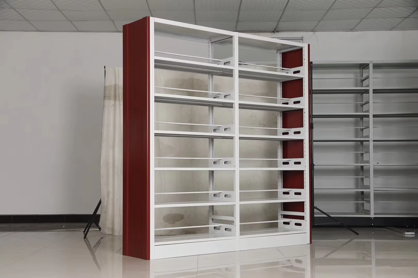 Super quality school library furniture bookshelves flat pack iron bookcase Shelving metal bookshelf steel book shelves