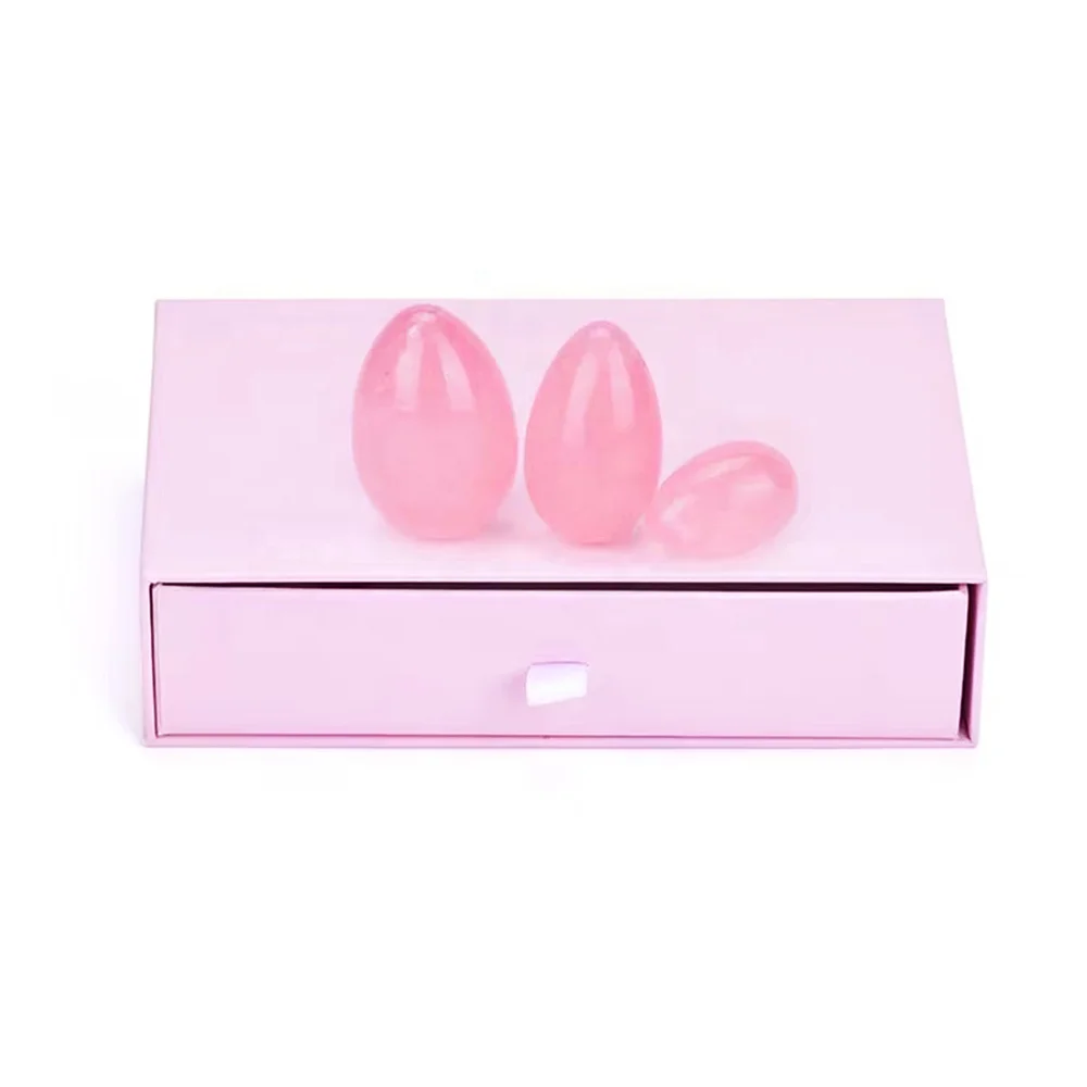 3 size natural stone crystals healing yoni eggs for pevlic and vaginal health