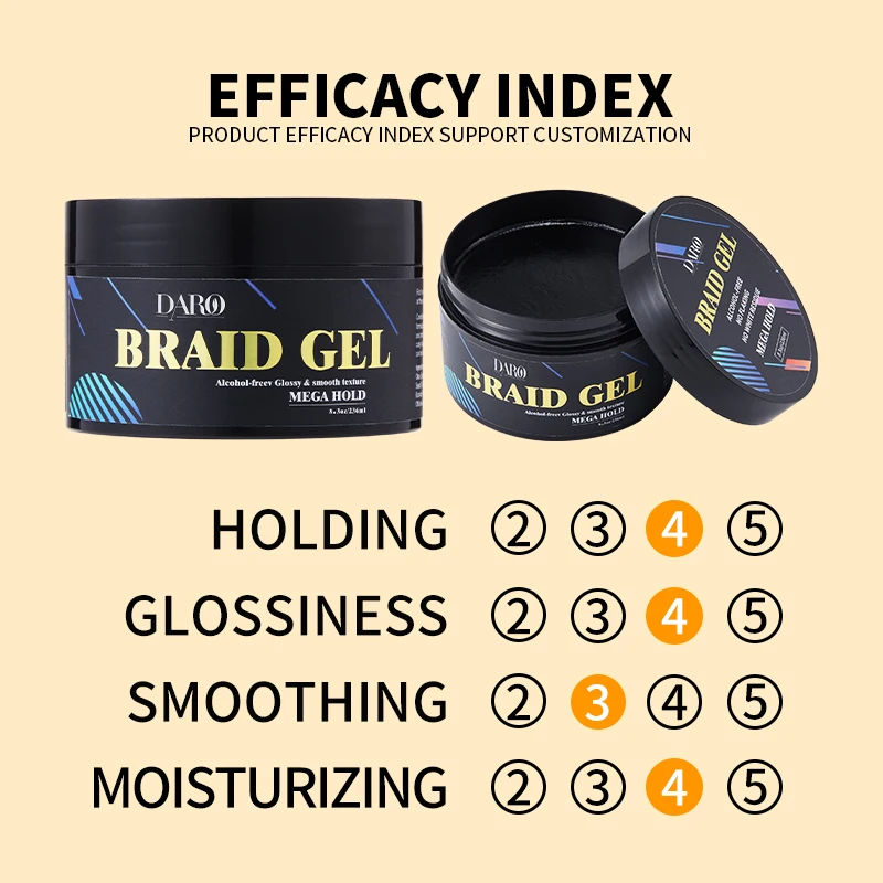 Braid gel Free sample men hair wax edge control private label braiding gel extra hold shine braids gel