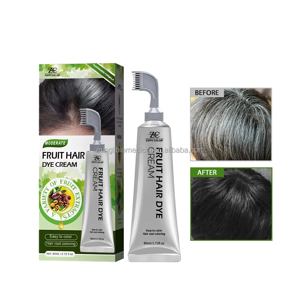 Private Label Touch Up Hair Dyeing Comb Ammonia Free Single Dose Hair Dye Cream Best Selling Ammonia Free Hair Color Dye