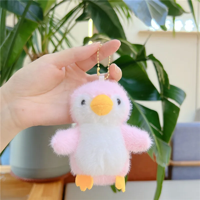 High quality Penguin keychain cute plush keychain furry custom wholesale plush toy keychain