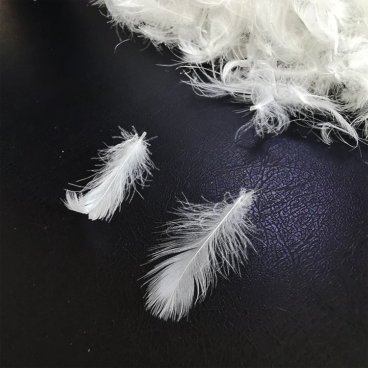 2-4CM Washed Safed White Duck Feathers Plume Natural Materials For Soft Filling Materials