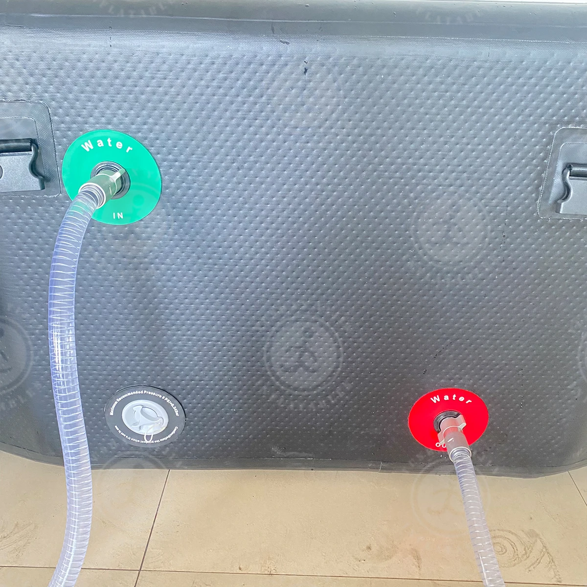 Inflatable drop stitch ice plunge portable ice bath tub with cooling system