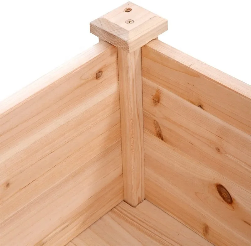 Vegetable Garden Raised Bed Planter Wooden Grow Elevated Kit Gardening Flower Patio Backyard Flowers Box Plants Cedar Wood