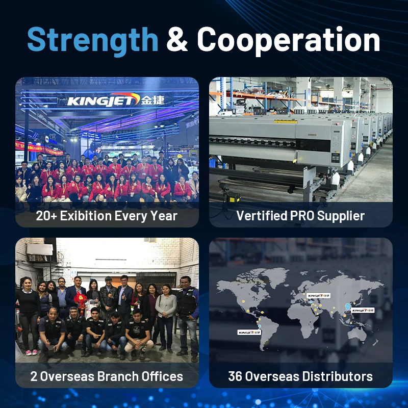 Kingjet pet film dtf printer set xp600 i3200 t shirt dtg 30cm 60cm 2 heads printing machine a2 a3 large dtf printer