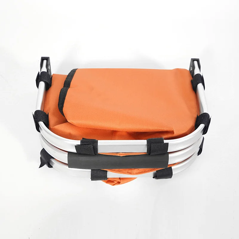 Hitree new color portable outdoor folding double fabric lightweight collapsible camping picnic trolley basket