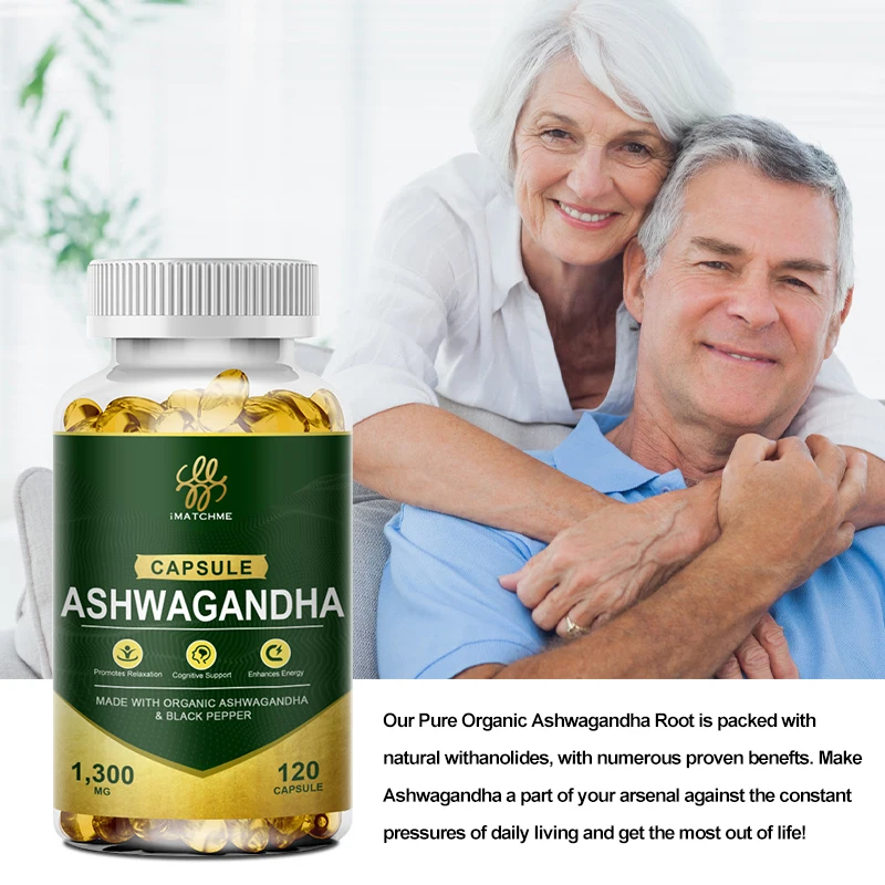 Factory Wholesale Ashwagandha Extract 1300mg 120caps Ashwagandha Capsules