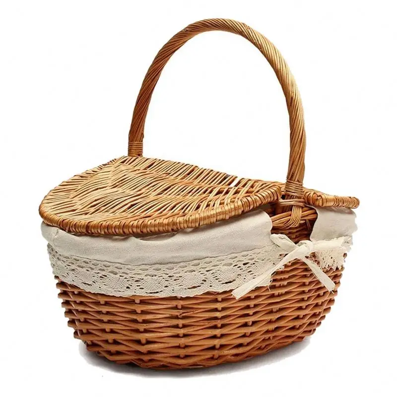 China Supplier Quality Products Wine Basket Wicker Picnic Basket