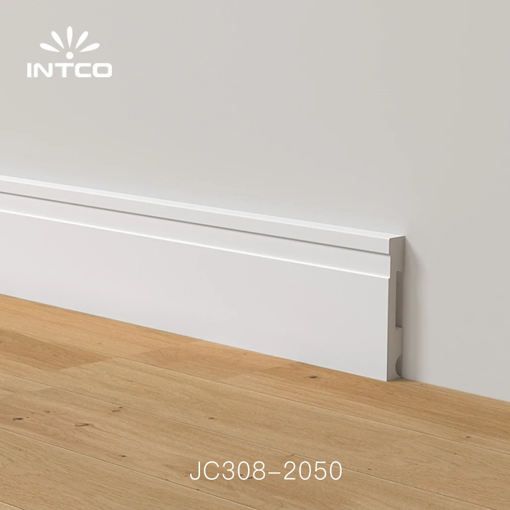INTCO Hot Selling Decorative Waterproof Easy to Install Floor Accessories Polystyrene Wall Skirting Board Baseboard Mouldings