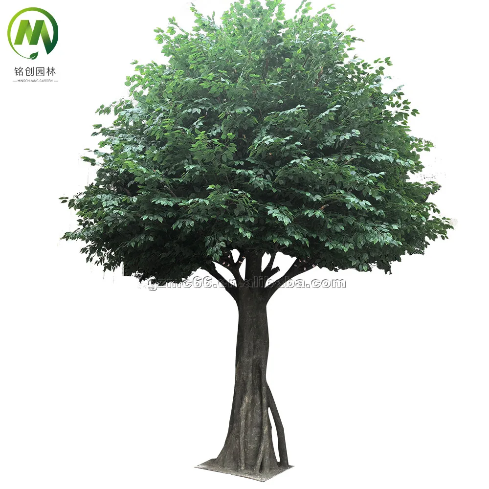 Large fake ficus tree outdoor anti UV artificial trees fiberglass  poles artificial banyan trees for indoor decoration