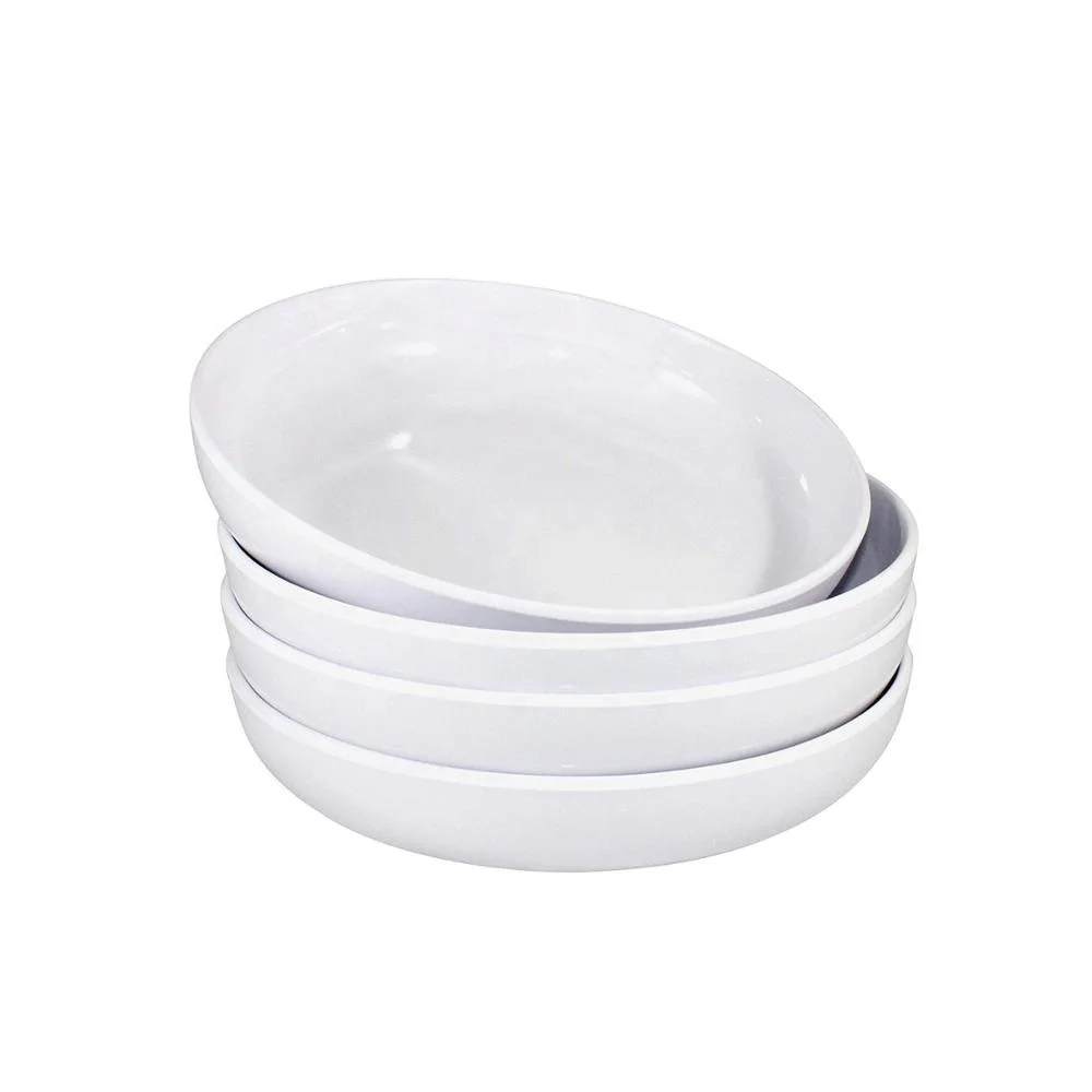 Белая меламиновая миска для макаронных изделий, пластиковая столовая сервировочная Салатница