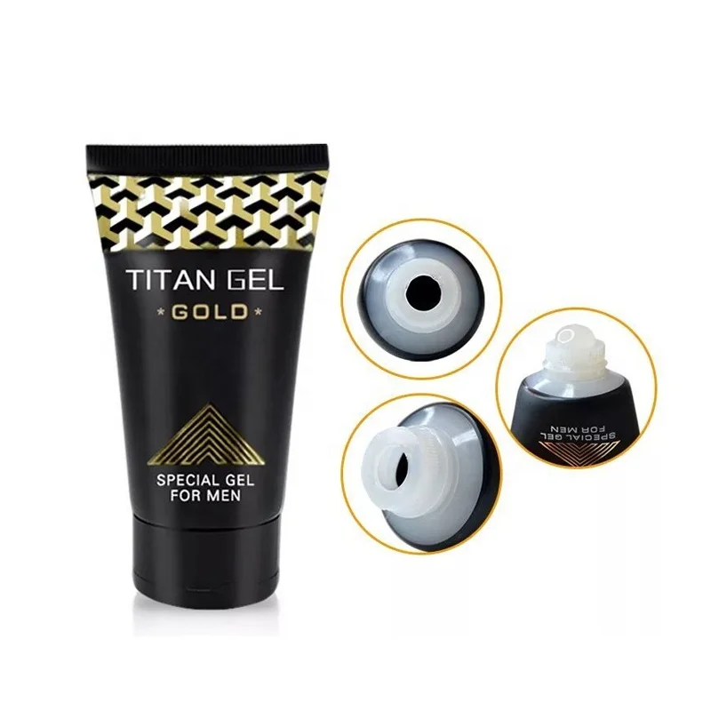 Hot selling original white mouth gold titan gel white tube Golden packaging titan gel 50g massage cream for men