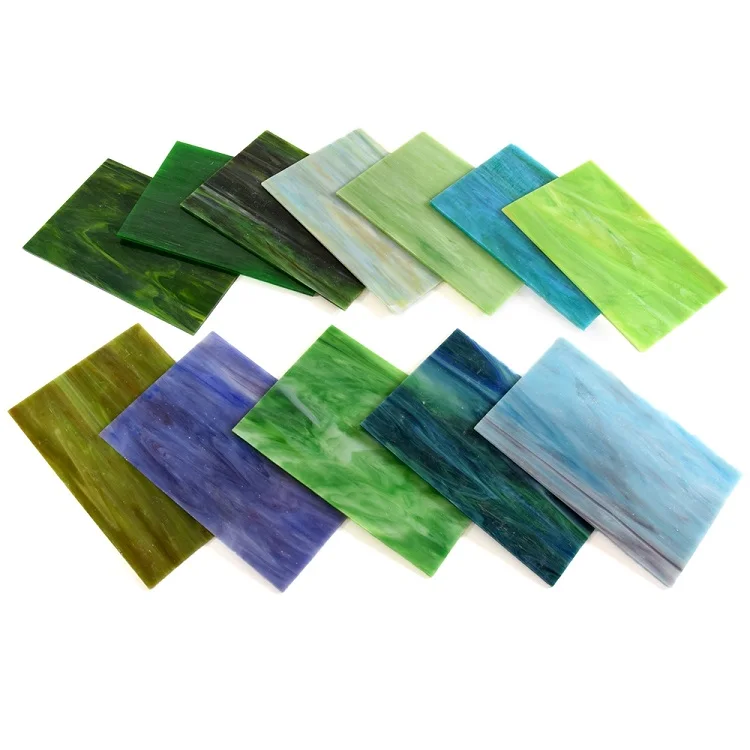 Wall arts Colorful stained glass sheet for stained glass hanging decoration and stained glass window decorations