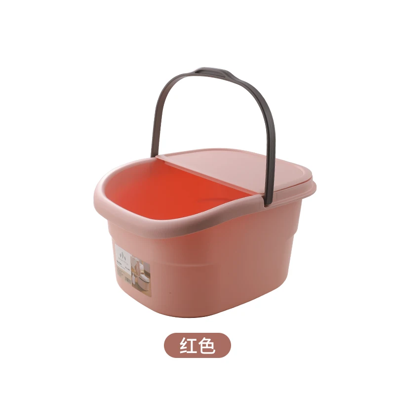 
Amazon Hot Sale Convenient Plastic large Adult Foot Soak Spa Bucket Bathroom Basin with Cover 