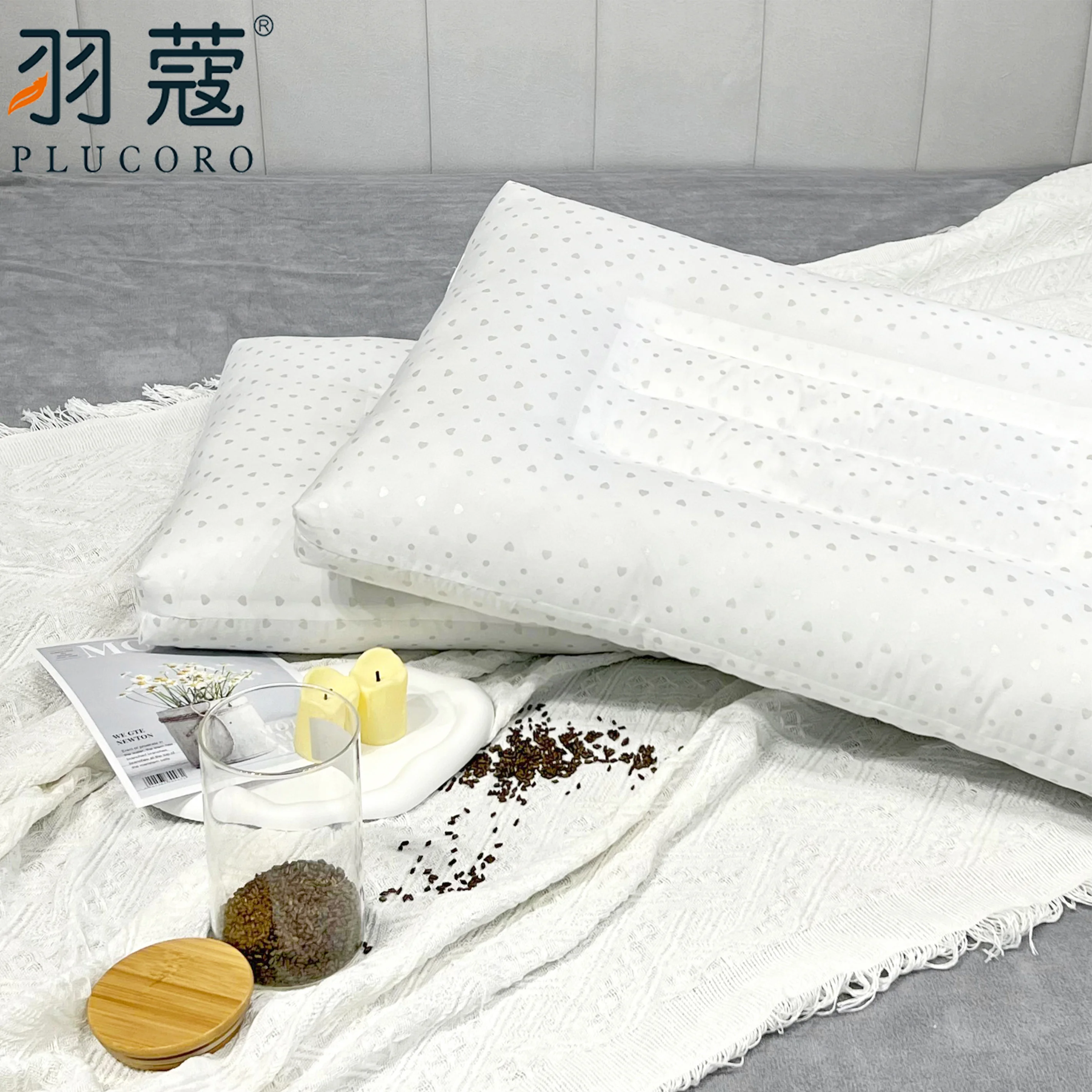 Cassia Seed Pillow Home Sleeping Fluffy Pillow 45*70CM Compressed Package