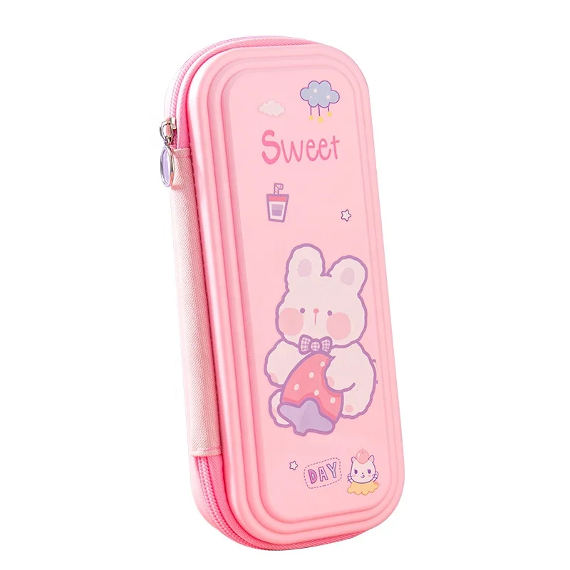 Cartoon cute wholesale plastic pp waterproof four-layer large capacity multifunctional pencil case