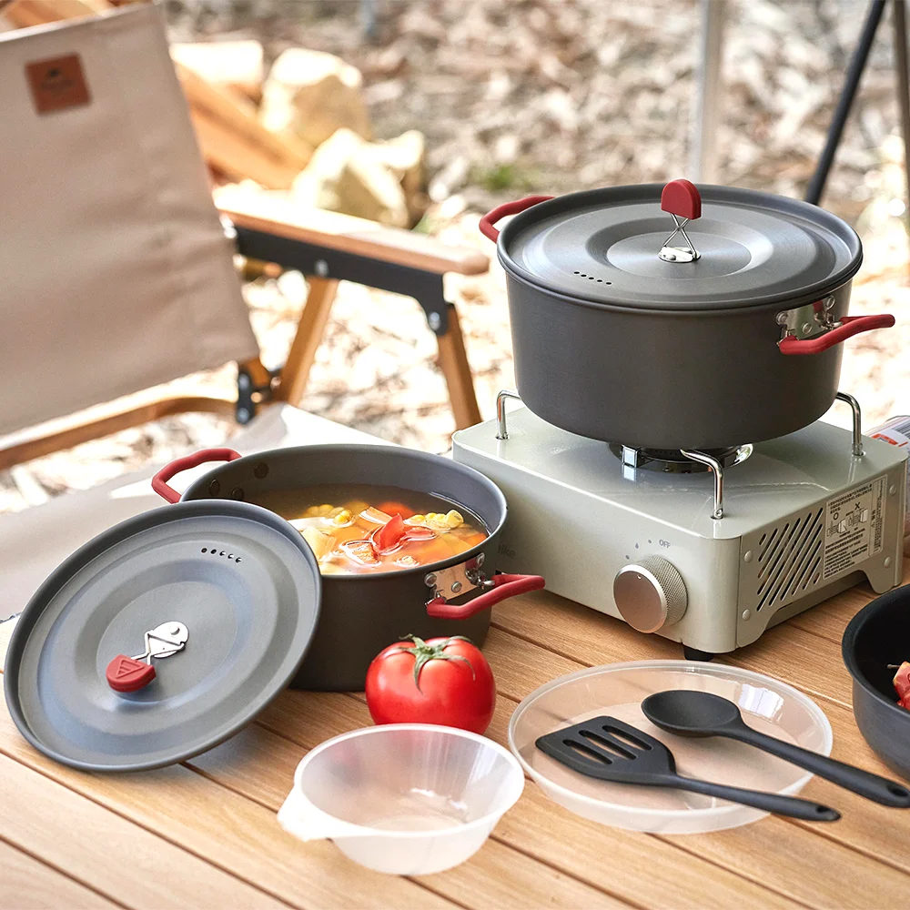High Quality Cheap Aluminum Cooking Set Outdoor Camping Lightweight Camping Cookware Set Outdoor