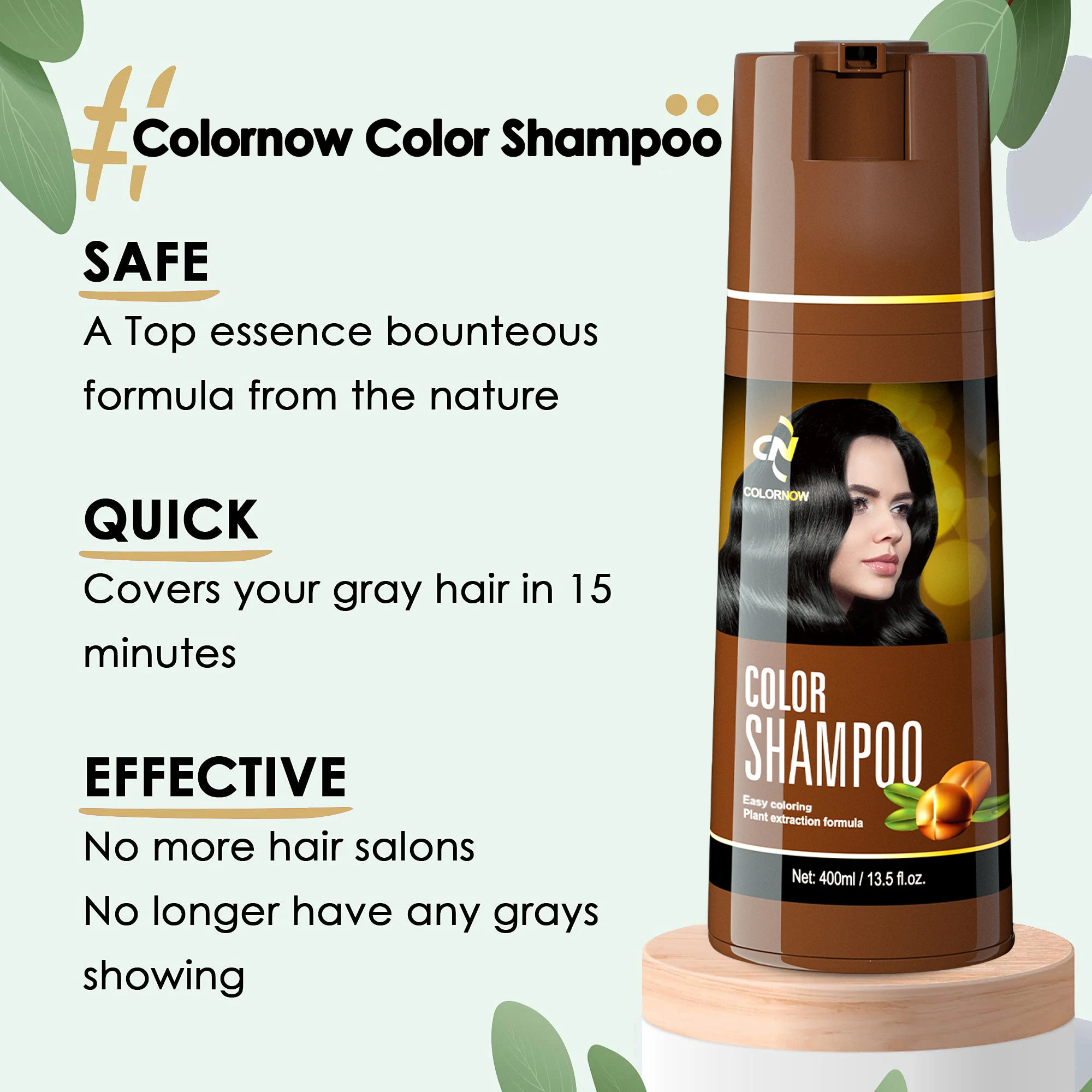 Hair Color Shampoo Dye Gray Black Hair Color Shampoo, Dark Brown Whitening Cream Permanent Hair Coloring 3 Years Aluminium Tube