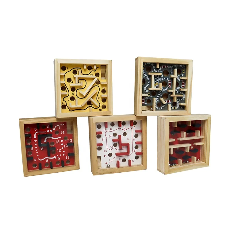 C04005-C04009 Toy balls Balance Party Games Mini Cube Puzzle Box fun mini maze puzzle game for children