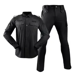 Factory Supplier Black Long Sleeve Security Guard Uniforms