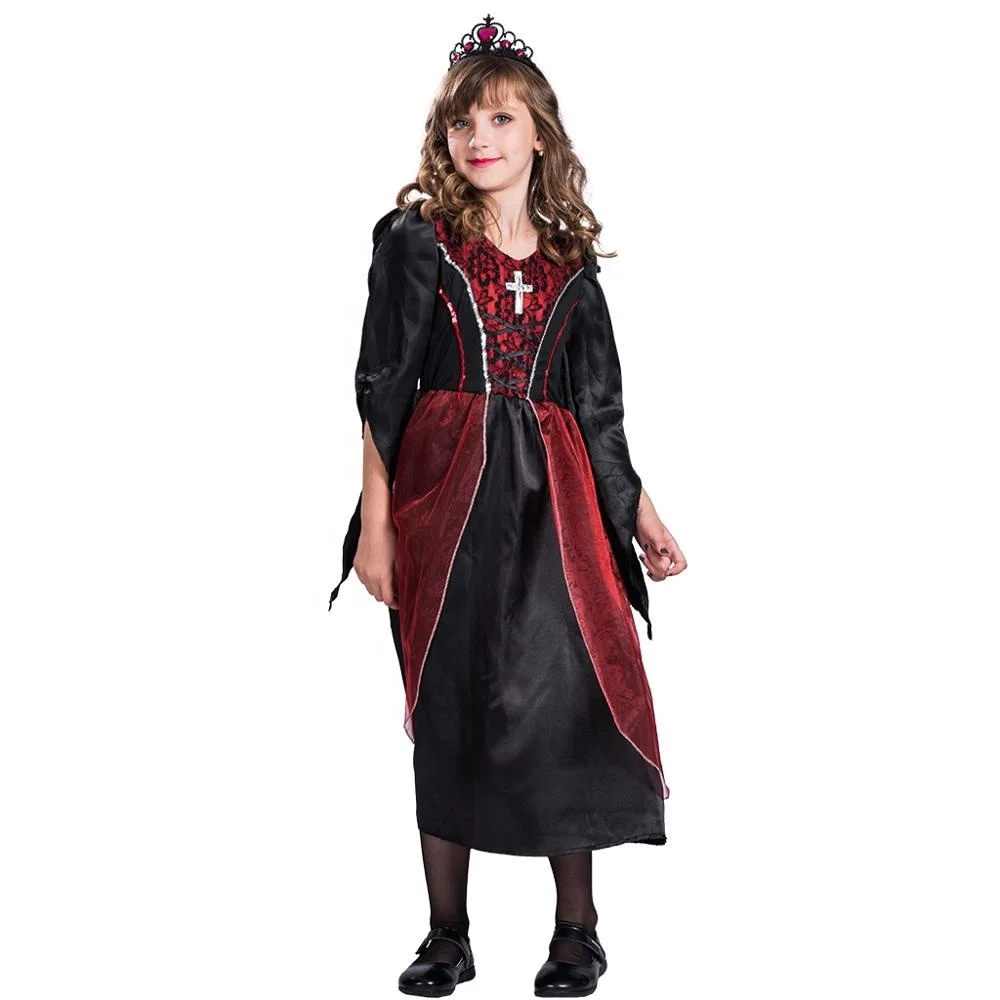 Kids Girls Halloween Gothic Vampires princess Cosplay Costume for children Party Fancy Dress