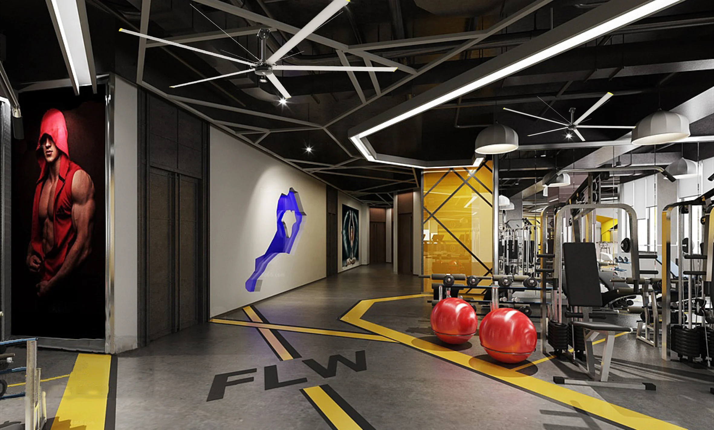 10ft 12ft 16ft energy saving commercial big hvls ceiling fan