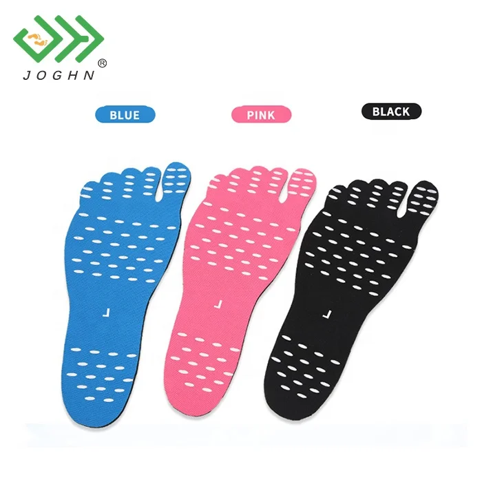 JHW008 Hot Sale Summer Beach Barefoot Insole Waterproof shoe Comfortable Sticky Feet Pads Barefoot Pad