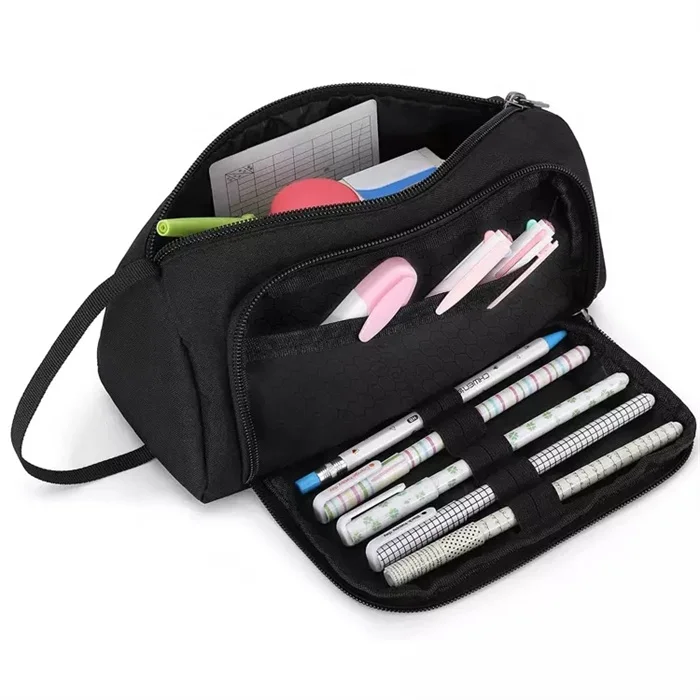 Pencil case for Girl Boys Large Pencil Pouch to Organize Pen Pencil for Middle School College Student Artist Metal Zipper