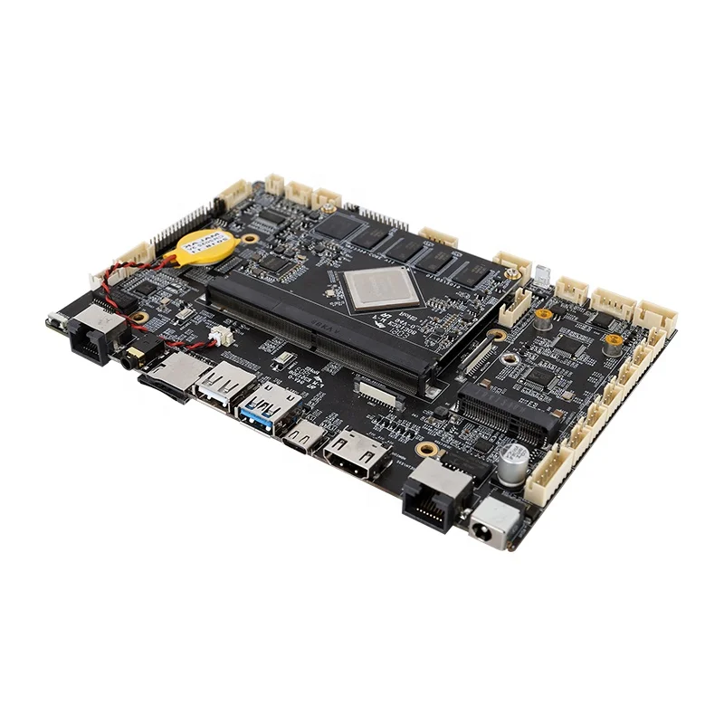 Mini Itx Rockchip Rk3399 Mainboard Arm Six Core Dual Lan 6Com Wifi2.4G/5G Android Industrial Control Motherboard