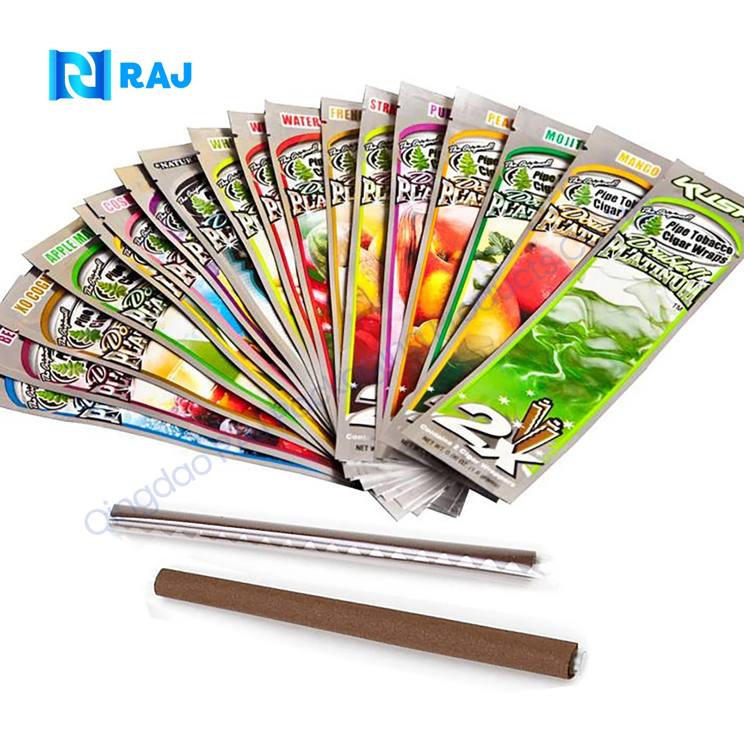 Factory Customized Printing Amber Leaf Tobacco Bag Portable Three Side Seal Pouch Cigarette Window Zipper Packaging Cigar Bag