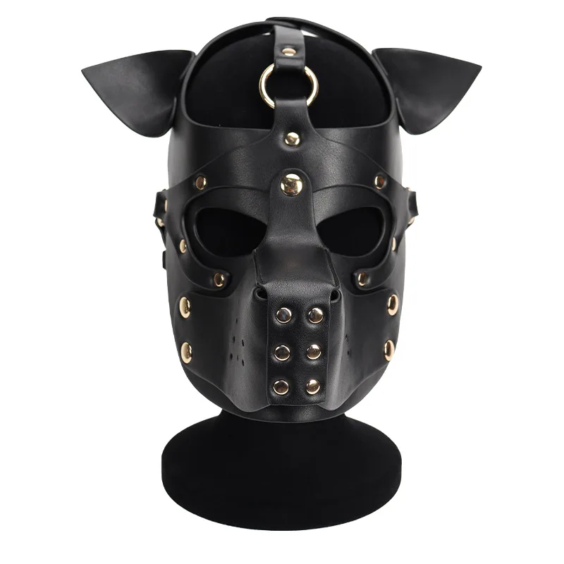 Adult Game Slave Toys cosplay Props Dog High Quality PU Leather Head Headgear fetish puppy play pup hoods fetish-mask supplier