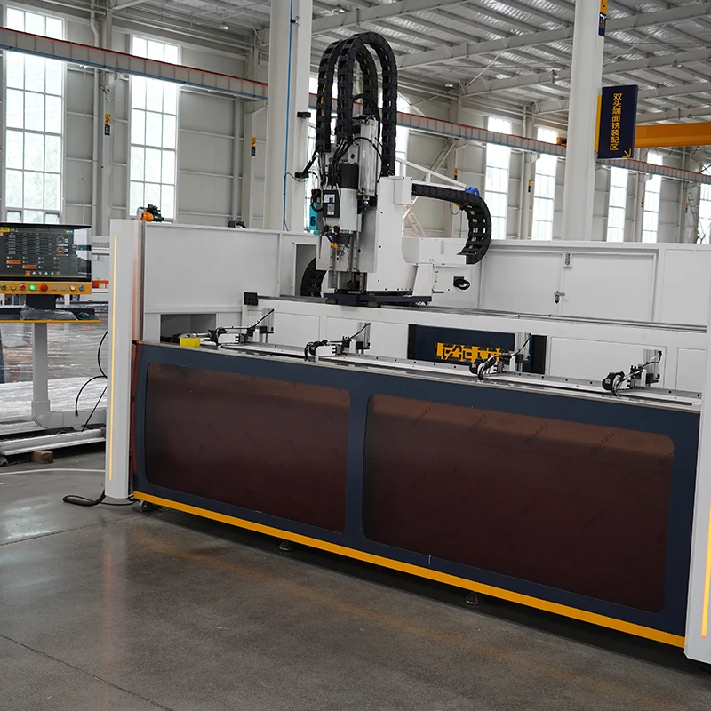 LEDE CNC интеллектуальный лазерный сверлильный 5-осевой профиль фрезерный Алюминиевый оконный дверной станок