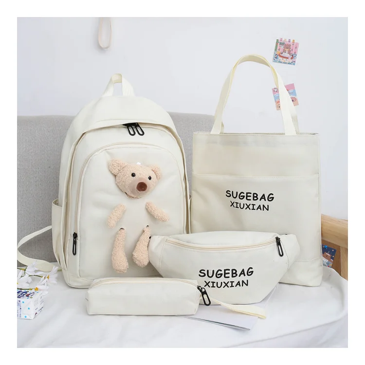 New Stylish bags for women school Backpack School Bags Large Capacity 4pcs Set Kids Backpack School Bag