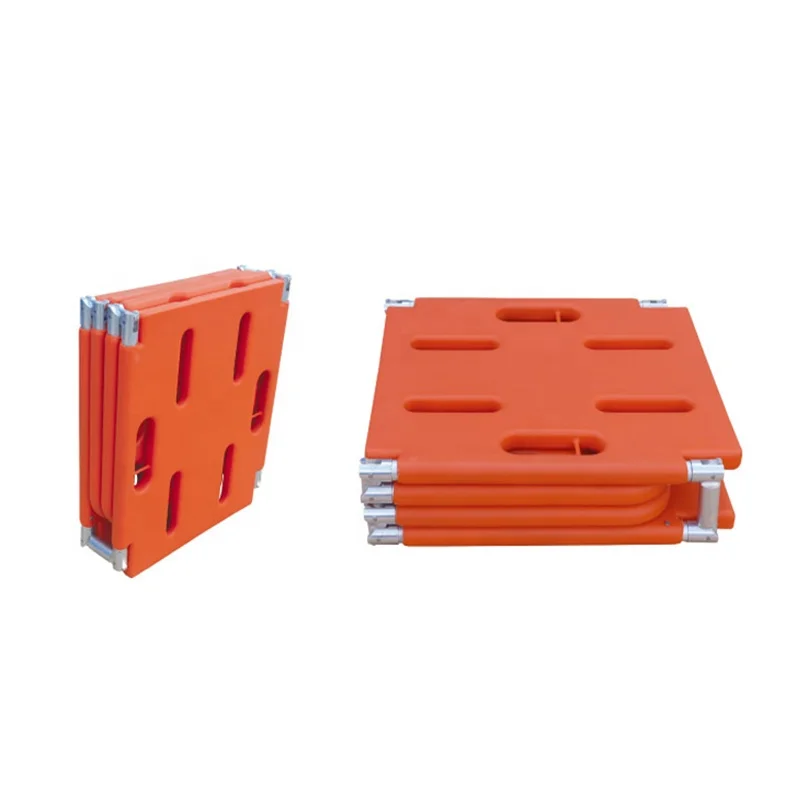 ambulance used aluminum military folding spine board stretcher 4 fold for easy taking