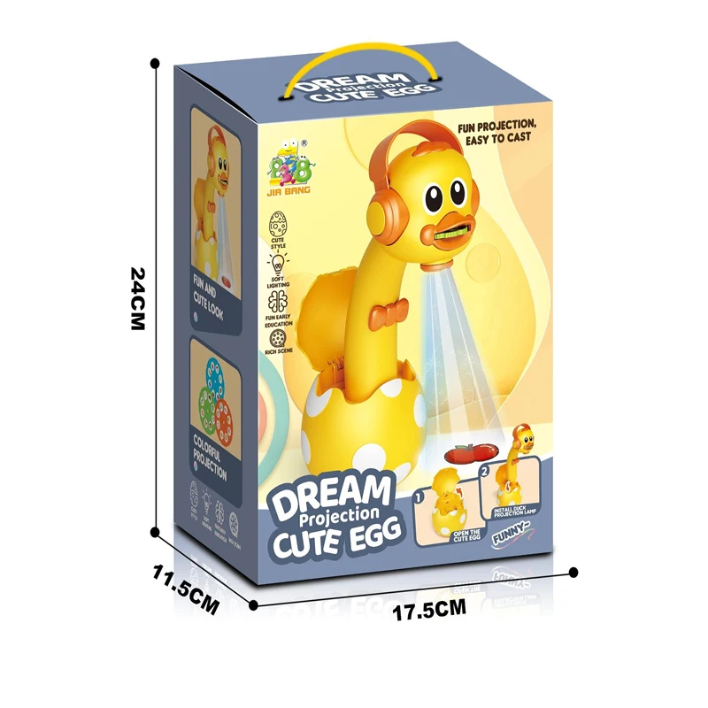 Kids Gift Wholesale Plastic Projection Sets Study Children Duck Projection Cute Egg Educational Toys