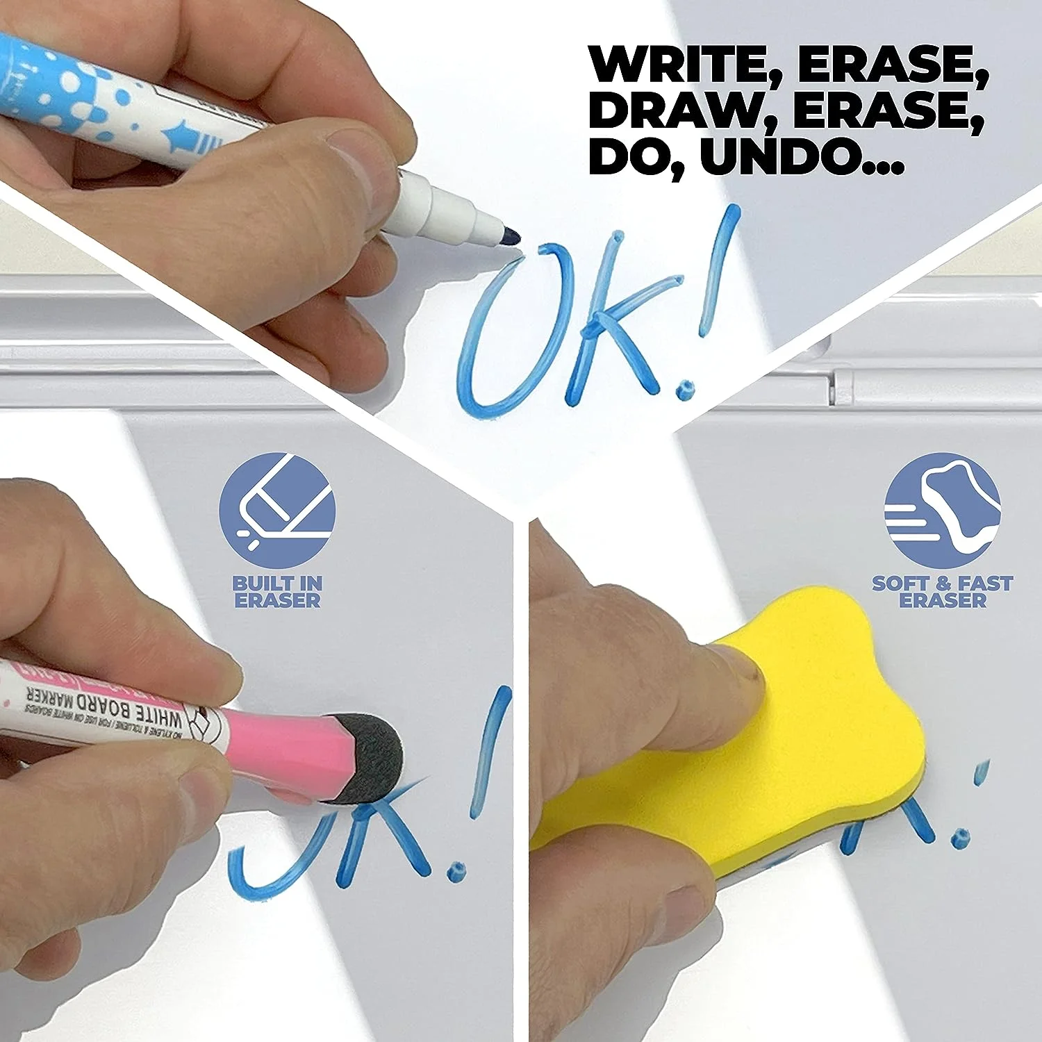 Office Glass Dry Erase Desktop Whiteboard Storage Organizer Keyboard Stand Whiteboard for Desk