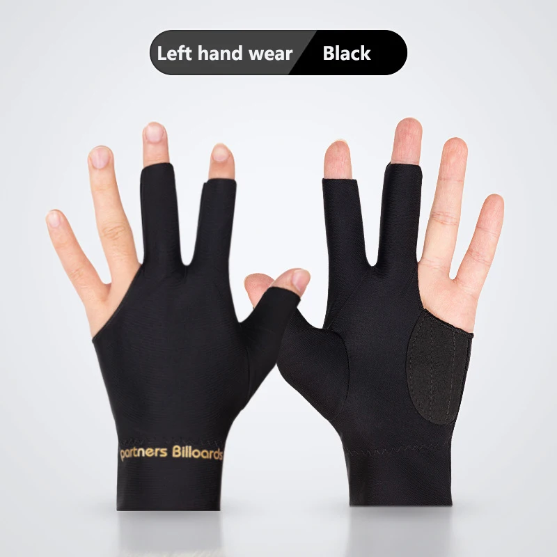 Nylon Billiard Gloves Universal Left & Right Hand Open Three Finger  Billiard Pool  Gloves One Size for Women & Men