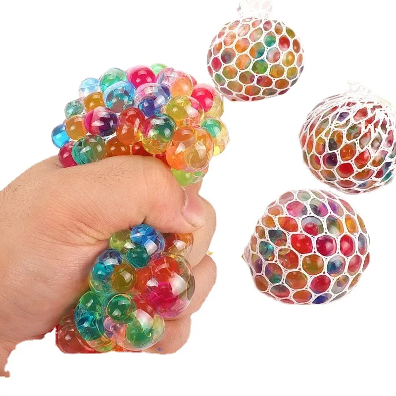 New Design Stress Release Balls Mesh Squishy Balls Cheaper Kids Toys TRP Grape Balls