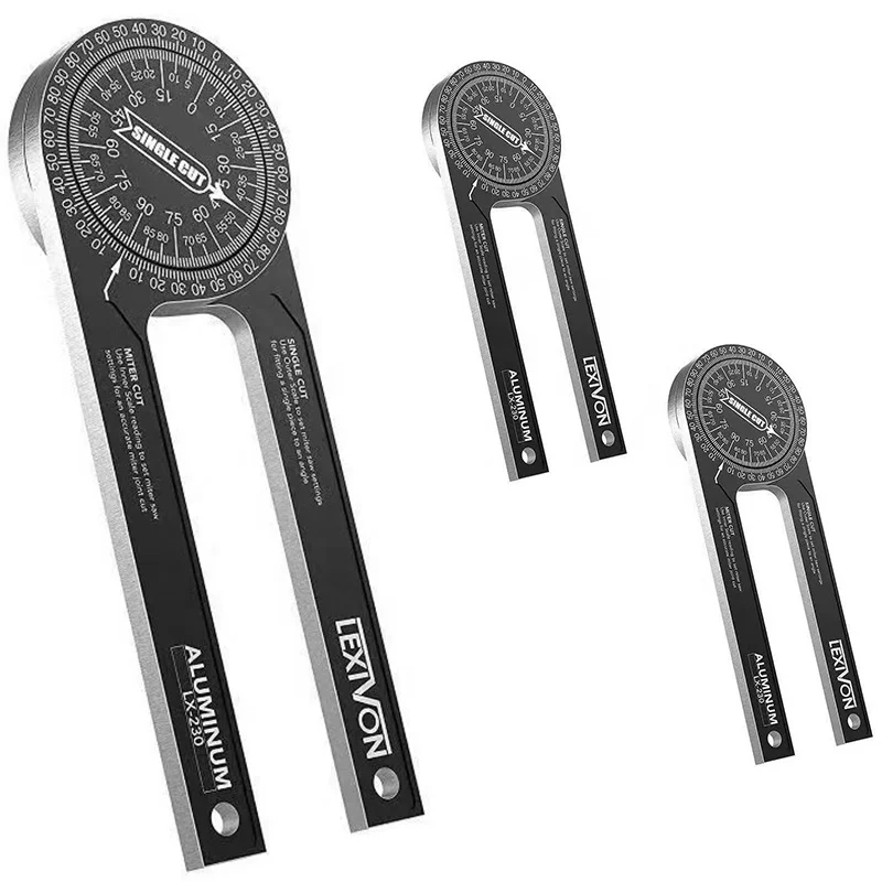 Protractor Military Angle Finder Wall Angle Finder Saw Angle Finder Level Gauge Aluminum alloy Protractor Ruler for Home Use