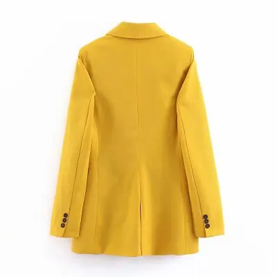 Nanchang Xihui Autumn Coat Women Yellow Blazer Women Blazer