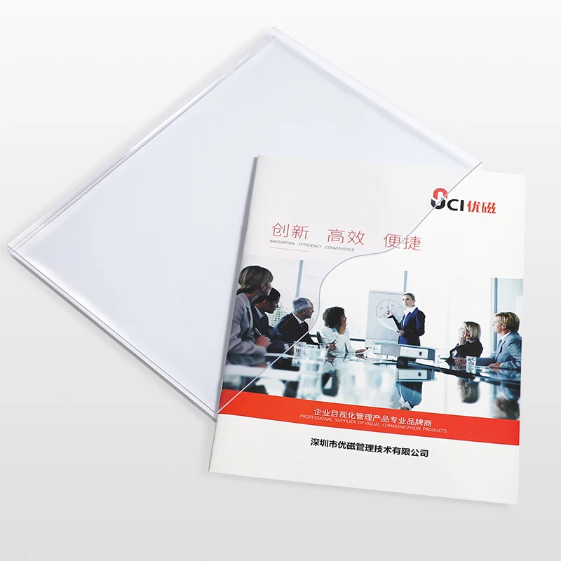 File Holder Display Document Box Magnetic PVC File Box for Office Visual Management