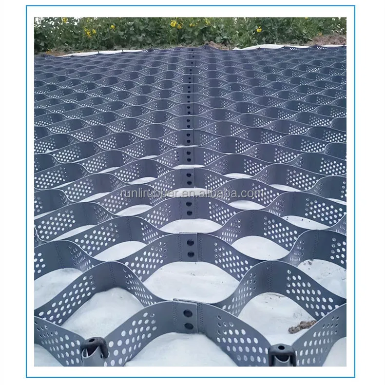 Гравийная сетка из травяных ячеек для насыпей и подпорных стен, которые выдерживают нагрузку тяжести